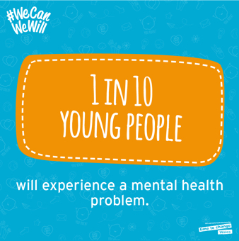 1 in 10 young people will experience a mental health problem